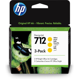 PACK 3 INKJET ORIGINAL HP 712