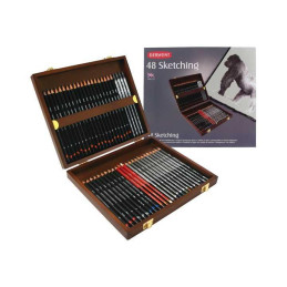 CAJA DE MADERA 48 LÁPICES...
